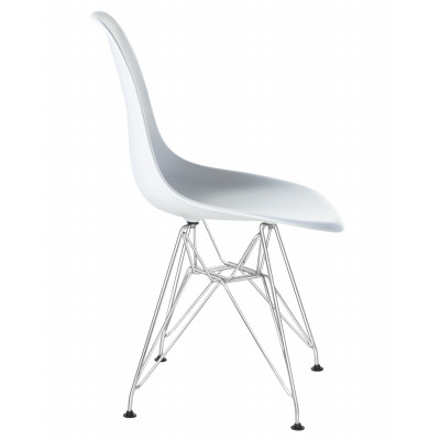 Стул обеденный DOBRIN DSR (ножки хром, цвет белый (W-02)) - купить в Екатеринбурге, в наличии
