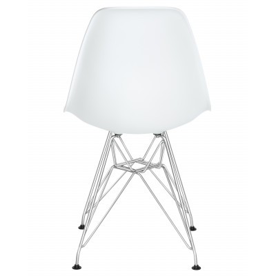 Стул обеденный DOBRIN DSR (ножки хром, цвет белый (W-02)) - купить в Екатеринбурге, в наличии