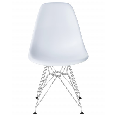 Стул обеденный DOBRIN DSR (ножки хром, цвет белый (W-02)) - купить в Екатеринбурге, в наличии