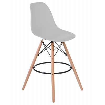 Набор 2 шт Стул барный DOBRIN DSW BAR (ножки светлый бук, цвет сиденья светло-серый (GR-01)) - купить в Екатеринбурге, в наличии