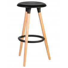 Табурет барный DOBRIN ROYCE (ножки светлый бук, цвет чёрный (B-03))