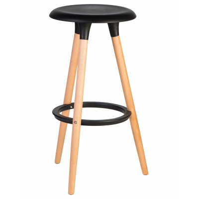 Табурет барный DOBRIN ROYCE (ножки светлый бук, цвет чёрный (B-03)) - купить в Екатеринбурге, в наличии