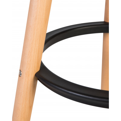 Табурет барный DOBRIN ROYCE (ножки светлый бук, цвет чёрный (B-03)) - купить в Екатеринбурге, в наличии