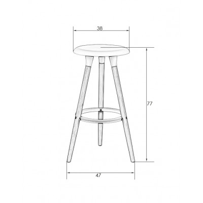 Табурет барный DOBRIN ROYCE WHITE (белый (W-02))