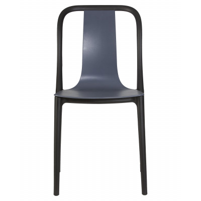 Стул обеденный DOBRIN ADAM (черный/серо-голубой)