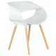 Набор 4 шт Стул обеденный DOBRIN ALIEN (ножки светлый бук, цвет белый (W-02))