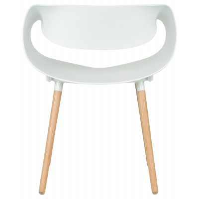 Набор 4 шт Стул обеденный DOBRIN ALIEN (ножки светлый бук, цвет белый (W-02))