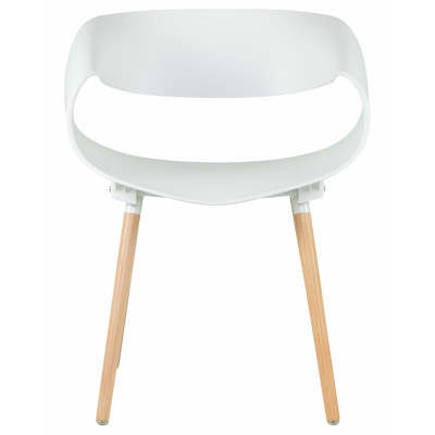 Набор 4 шт Стул обеденный DOBRIN ALIEN (ножки светлый бук, цвет белый (W-02))