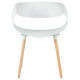 Набор 4 шт Стул обеденный DOBRIN ALIEN (ножки светлый бук, цвет белый (W-02))