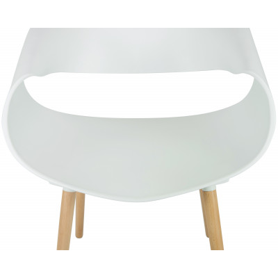 Набор 4 шт Стул обеденный DOBRIN ALIEN (ножки светлый бук, цвет белый (W-02))