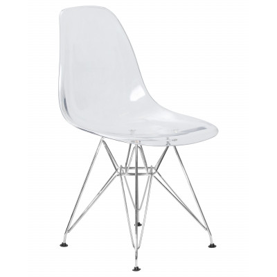 Стул обеденный DOBRIN DSR CASPER (ножки хром, цвет прозрачный)