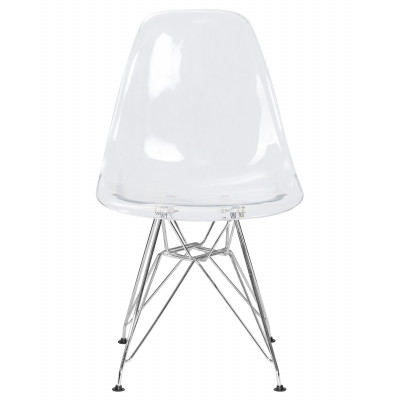 Стул обеденный DOBRIN DSR CASPER (ножки хром, цвет прозрачный)