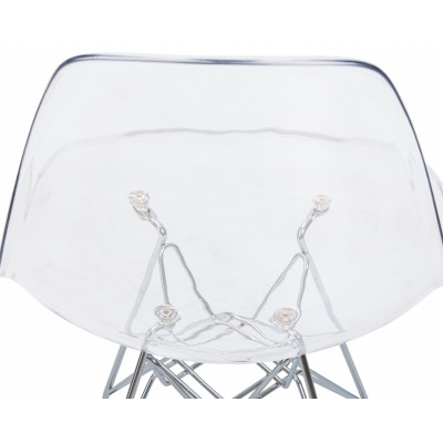 Стул обеденный DOBRIN DSR CASPER (ножки хром, цвет прозрачный)