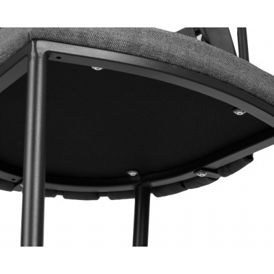 Набор 4 шт Стул полубарный DOBRIN AMELIA COUNTER (серая ткань (F-48), темно-серый винтажный PU (MF-12)) - купить в Екатеринбурге, в наличии