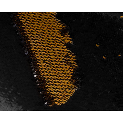 Стул барный DOBRIN DARCY BLACK SHINY (черный велюр с черно-золотыми пайетками)