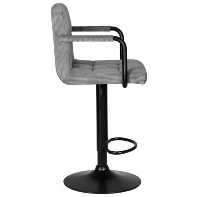 Набор 2 шт Стул барный DOBRIN KRUGER ARM BLACK (серый вельвет (LAR-E2041-25)) - купить в Екатеринбурге, в наличии