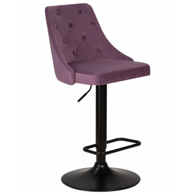 Набор 2 шт Стул барный DOBRIN JOSEPH BLACK (пудрово-сиреневый велюр (MJ9-52))