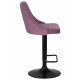Набор 2 шт Стул барный DOBRIN JOSEPH BLACK (пудрово-сиреневый велюр (MJ9-52))