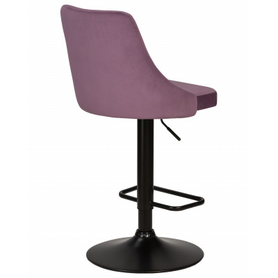 Набор 2 шт Стул барный DOBRIN JOSEPH BLACK (пудрово-сиреневый велюр (MJ9-52))