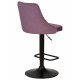 Набор 2 шт Стул барный DOBRIN JOSEPH BLACK (пудрово-сиреневый велюр (MJ9-52))