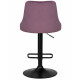 Набор 2 шт Стул барный DOBRIN JOSEPH BLACK (пудрово-сиреневый велюр (MJ9-52))
