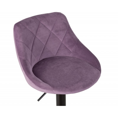 Стул барный DOBRIN LOGAN BLACK (пудрово-сиреневый велюр (MJ9-52))