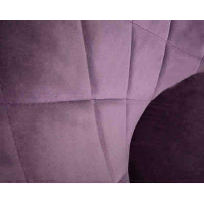 Стул барный DOBRIN LOGAN BLACK (пудрово-сиреневый велюр (MJ9-52))