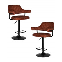 Набор 2 шт Стул барный DOBRIN CHARLY BLACK (терракотовый твид (LEO56))