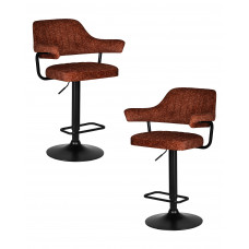 Набор 2 шт Стул барный DOBRIN CHARLY BLACK (терракотовый твид (LEO56))