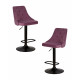 Набор 2 шт Стул барный DOBRIN JOSEPH BLACK (пудрово-сиреневый велюр (MJ9-52))