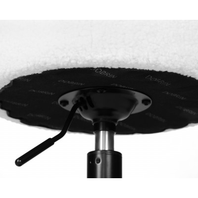 Пуф DOBRIN DANNY BLACK (белое букле) - купить в Екатеринбурге, в наличии