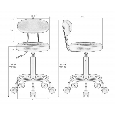Табурет мастера DOBRIN BILLY (белый) - купить в Екатеринбурге, в наличии