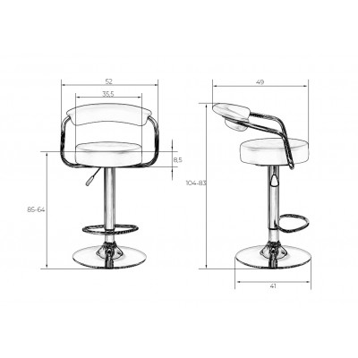Набор 2 шт Стул барный DOBRIN MARTA (кремовый)