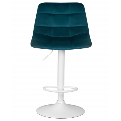 Стул барный DOBRIN TAILOR WHITE (морской волны велюр (MJ9-99)) - купить в Екатеринбурге, в наличии