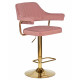 Стул барный DOBRIN CHARLY GOLD (розовый велюр (MJ9-32)) - купить в Екатеринбурге, в наличии