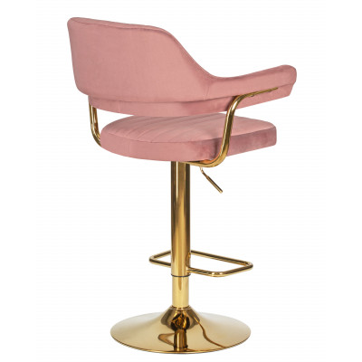 Стул барный DOBRIN CHARLY GOLD (розовый велюр (MJ9-32)) - купить в Екатеринбурге, в наличии