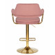 Стул барный DOBRIN CHARLY GOLD (розовый велюр (MJ9-32)) - купить в Екатеринбурге, в наличии