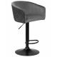 Стул барный DOBRIN DARCY BLACK (серый велюр (1922-19))