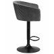 Стул барный DOBRIN DARCY BLACK (серый велюр (1922-19))