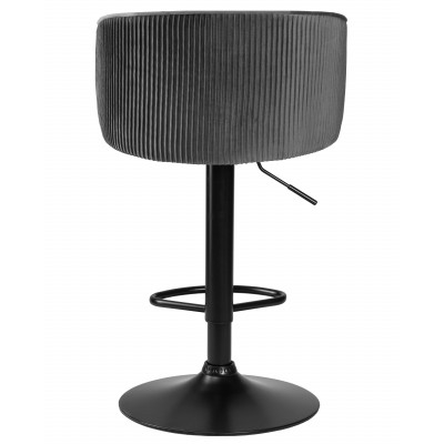 Стул барный DOBRIN DARCY BLACK (серый велюр (1922-19))