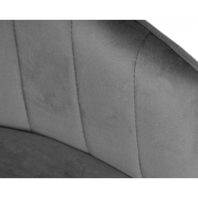 Стул барный DOBRIN DARCY BLACK (серый велюр (1922-19))