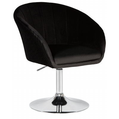 Кресло дизайнерское DOBRIN EDISON (черный велюр (1922-21)) - купить в Екатеринбурге, в наличии