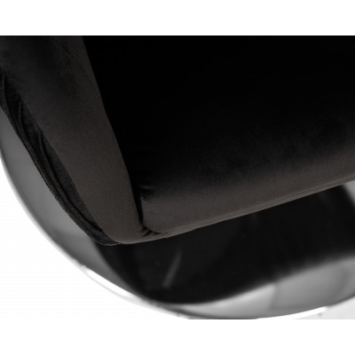 Кресло дизайнерское DOBRIN EDISON (черный велюр (1922-21)) - купить в Екатеринбурге, в наличии