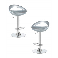 Набор 2 шт Стул барный DOBRIN DISCO (серебряный)