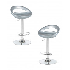 Набор 2 шт Стул барный DOBRIN DISCO (серебряный)