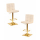 Набор 2 шт Стул барный DOBRIN GOLDIE (бежевый велюр (MJ9-10))