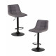 Набор 2 шт Стул барный DOBRIN TAILOR BLACK (серая ткань (188-55))