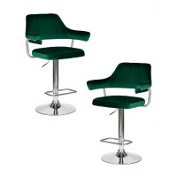 Набор 2 шт Стул барный DOBRIN CHARLY (зеленый велюр (MJ9-88))