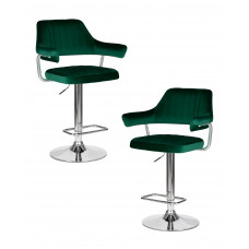 Набор 2 шт Стул барный DOBRIN CHARLY (зеленый велюр (MJ9-88))