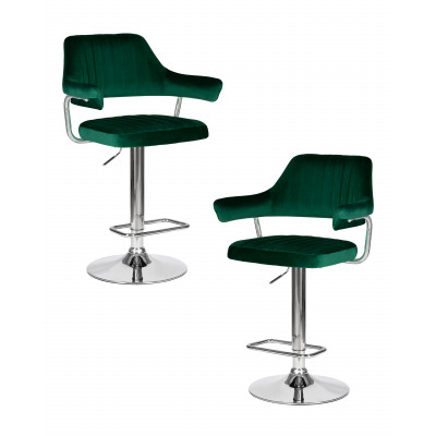 Набор 2 шт Стул барный DOBRIN CHARLY (зеленый велюр (MJ9-88)) - купить в Екатеринбурге, в наличии